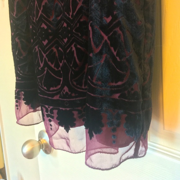 Highneck velvet cocktail dress (NWT) - Picture 4 of 7